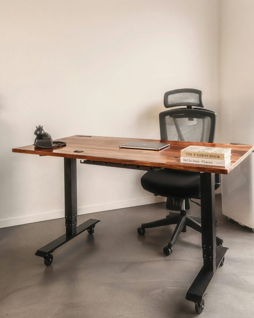 compact standing desk adjustable sit-stand ergonomic space-saving